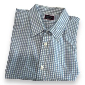 UNTUCKit Shirt Men's 3XL Blue White Checkered Preppy Casual Classic Cotton